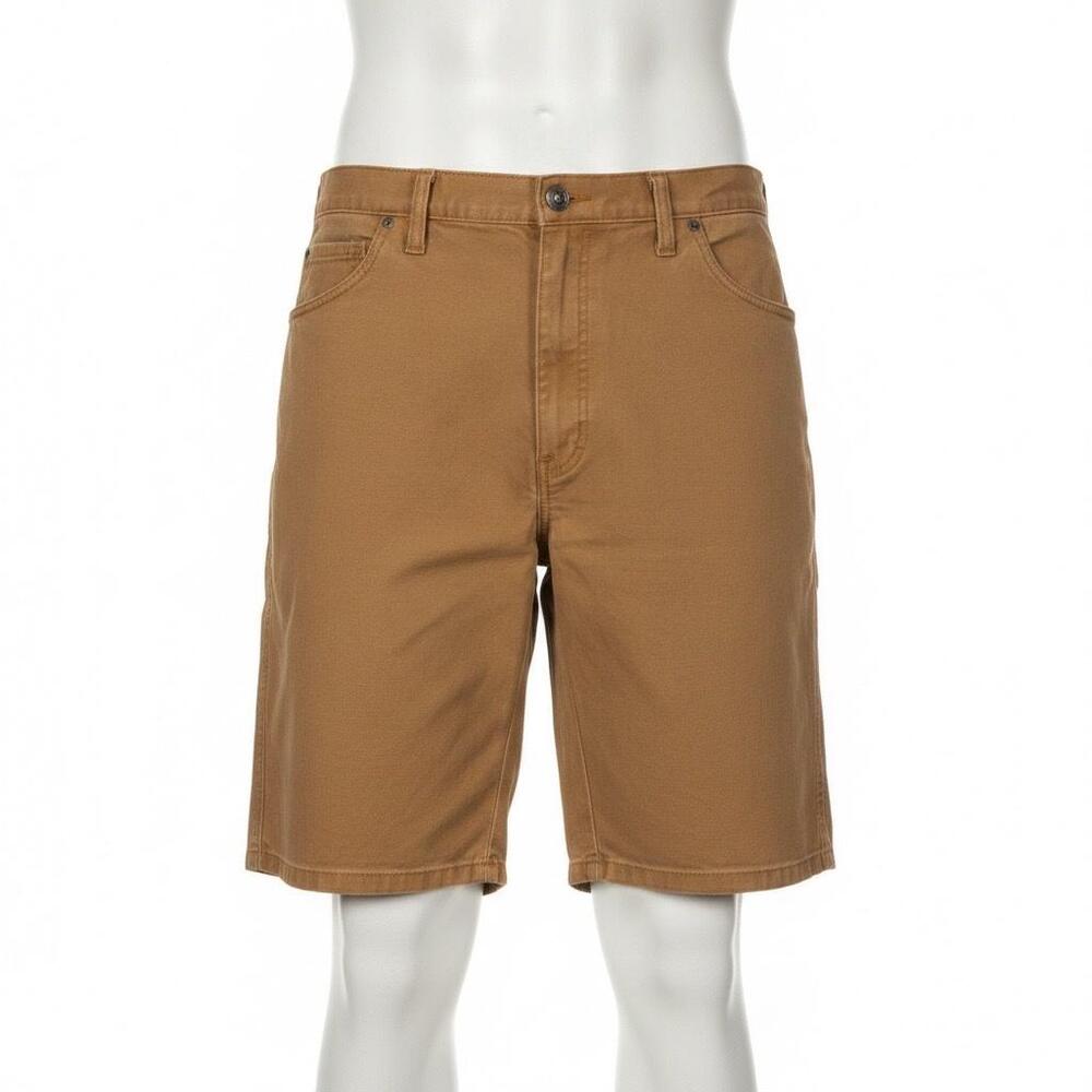 Dickies Shorts Mens 44 Brown Cargo Regular Fit Stretch Canvas 10 Inseam Pockets